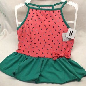 Dog Dress Watermelon Summer with Bow Pet outfit  Clothes XLARGE (Girth 27-30")